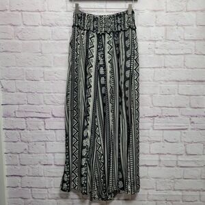 Paani Satiny Wide Leg Palazzo Pants Womens S Hippie Boho Elephant Flowy Lounge